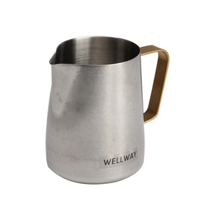 เหยือกตีฟองนมสแตนเลส WELLWAY ดีไซน์มินิมอล ทนทาน ชุดกาแฟชา 20 ออนซ์ - Product Image 4