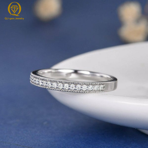 Low <b>Key</b> Luxury Unisex <b>Ring</b> 18K White Gold Round Cut Lab Grown Diamond with IGI Certificate Custom Size/Inner <b>Engraving</b> for Gift - Product Image 1