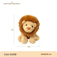 Oreiller en peluche Lion authentique, super doux, en flanelle, rembourrage en coton PP, jouet mignon en tissu, cadeau d'anniversaire pour enfants