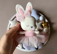 Ballerine lapin mobile bébé fille ballerine mobile pépinière décor fait à la main feutre berceau mobile ballerine bébé douche cadeau