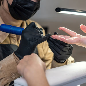 Guanti in Nitrile Multiuso Resistenti Senza Polvere e Senza Lattice, Taglie S M L, 9 Pollici, Confezione da 100, per Saloni di Bellezza e Unghie - Product Image 4