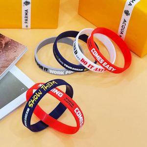 Wholesale Silicone Wristbands in Stock Customized Silicone Wristbands <b>Inspirational</b> Quotes: Silicone Wrist Strap Rubber <b>Bracelet</b> - Product Image 4