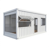 Unité de magasin modulaire préfabriquée en acier, maison conteneur mobile, cabine rectangulaire portable pour boulangerie, café, magasin