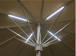 <span class=keywords><strong>Parasol</strong></span> de jardin extérieur de grande taille avec lumière, en aluminium, design moderne - Product Image 3