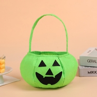 Panier à bonbons en tissu non tissé pour enfants, sac à bonbons portable, motif citrouille, fantôme, chauve-souris, panier cadeau en feutre pour l'intérieur