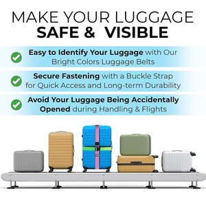 <strong>Travel</strong> Accessories Can Be Adjusted <strong>Luggage</strong> <strong>Strap</strong> <strong>Luggage</strong> Box Fixing Belt Suitcase Lock Buckle <strong>Strap</strong> <strong>Travel</strong> Custom <strong>Luggage</strong> <strong>Strap</strong>