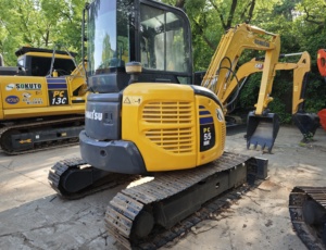 Pelleteuse hydraulique sur chenilles Komatsu PC55 de 5 tonnes d'occasion avec pompe à boîte de vitesses Moteur japonais d'origine Shanghai Yard Global Delivery - Product Image 5