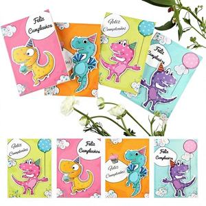 Tarjeta de Sobre 3D con Diseño de Dinosaurio Jude Lyjenny, Impresión Offset CMYK+Lámina Dorada, Barnizado Mate para el Regreso a Clases - Product Image 1