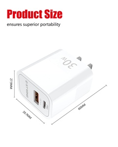 <span class=keywords><strong>Cargador</strong></span> de Pared ESTRONG Super Rápido de <span class=keywords><strong>30W</strong></span> QC3.0 OEM con Puertos Tipo-C y USB Universal para iPhone 17 y <span class=keywords><strong>OPPO</strong></span> - Product Image 4