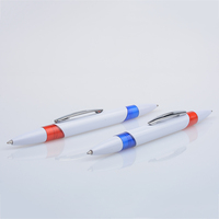 Stylo à bille Double face rouge et bleu, rechargeables, en plastique, bon marché