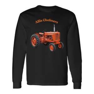 Camiseta de Manga Larga Allis Chalmers para Adultos, Algodón Suave, Diseño Agrícola Promocional - Product Image 1