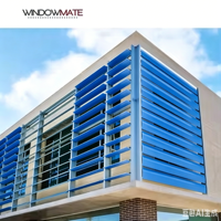 Lamelles en aluminium personnalisées pour la ventilation architecturale, la décoration murale des bâtiments, l'ombrage réglable, imperméables et résistantes à la chaleur