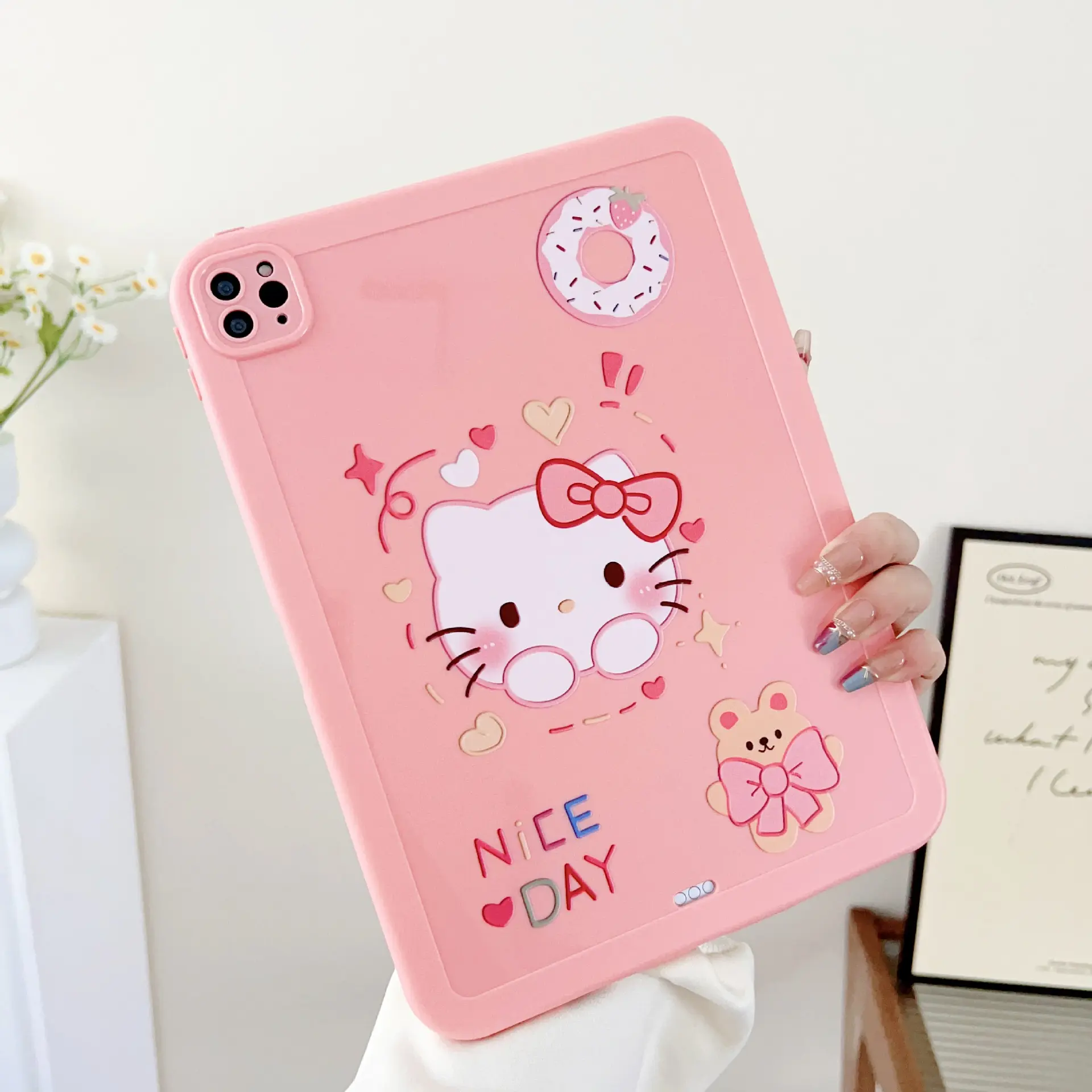 2023ใหม่เคสซิลิโคนลายการ์ตูนสไตล์เกาหลีและญี่ปุ่นสำหรับ Pro 11 iPad Air 4/5แท็บเล็ตฝาครอบป้องกันสำหรับ iPad Min