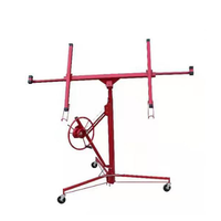 Élévateur à roulettes pour cloisons sèches de 11FT avec roues verrouillables Capacité de 150Lbs Élévateur à cric de palan inclinable à panneau de plâtre robuste