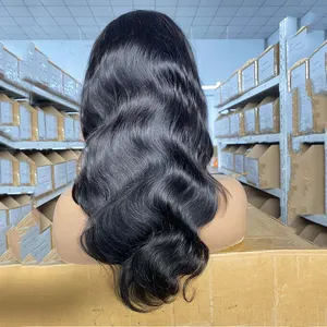 Perruques de cheveux pour Africains Perruques Aliexpress Échantillon Gratuit Perruques de Cheveux Humains Tissés de Haute Qualité Inde Prix Abordable Personnalisé Noir