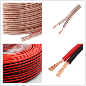 <span class=keywords><strong>Cable</strong></span> de altavoz transparente multi estándar CCA cobre conductor audio plano rojo negro <span class=keywords><strong>blanco</strong></span> - Product Image 4