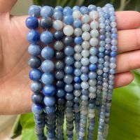 Perles rondes en pierre en gros 4mm 6mm 8mm, perles d'agate et de jade, pierres précieuses de cristal pour la fabrication de bijoux