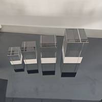 Vente en gros d'usine, blocs de cristal transparents K9 de qualité supérieure, différentes tailles, cubes transparents, cristal vierge pour la gravure