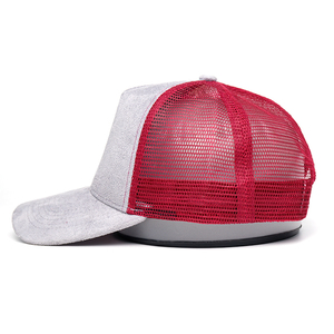 Chất Lượng Cao Hai Giai Điệu-Bảng Điều Chỉnh Da Lộn Trucker Hat Đồng Bằng Lưới Phong Cách Thể Thao Cho Ngoài Trời Sử Dụng Trống Cap - Product Image 3