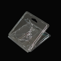 Emballage blister tri-pliant personnalisé en PET/PP transparent avec logo sur mesure, matériaux recyclés, ajustement sécurisé et trou de suspension pour l'affichage de marchandises de concert