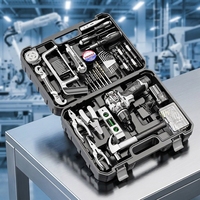 Boîte à outils domestique 101 pièces, perceuse électrique compacte à batterie, coffret de rangement, outils multifonctionnels pour le bricolage et l'électricité