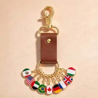 Breloques Drapeaux Nationaux Personnalisables pour Bracelets et Porte-clés DIY en Acier Inoxydable Plaqué Or – Vente en Gros pour Fabrication de Bijoux et Cadeaux