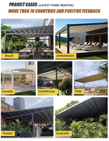 Venta Directa de Fábrica, Pérgola Plegable Impermeable de Aluminio Resistente y de Alta Resistencia, Techo Retráctil para Hotel y Villa