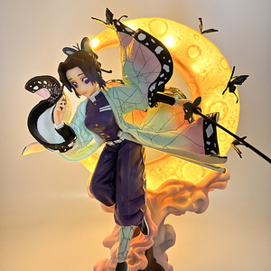 Kochou Shinobu รูปปีศาจ, 28ซม. พร้อมไฟ LED ตัวการ์ตูนอะนิเมะ kimetsu NO yaiba โมเดลตุ๊กตาของเล่น - Product Image 1
