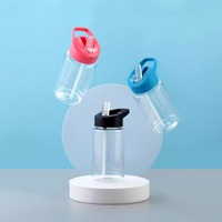 Tasse de paille de voyage en plastique 500ml PP PS Tritan gobelet réutilisable étanche gobelet enfant tasse