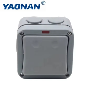Interruptor de Pared de 1 Vía y Doble Polo para Exteriores, Resistente al Agua, a la Lluvia y a las Salpicaduras, IP66, ON-OFF-ON, 20A, 250V, Material ABS de Alta Resistencia - Product Image 1