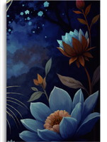 Pintura por Números de 3 Paneles para Adultos, 3 Piezas, el Conejo y las Flores Bajo la Luz de la Luna, Kit de Pintura al Óleo Digital DIY para Regalo