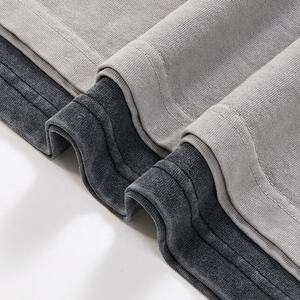 เสื้อฮิปฮอปผู้ชายเสื้อยืดโอเวอร์ไซส์ผ้าฝ้าย100% 280gsm ฟอกสีกรดเสื้อวินเทจ - Product Image 4