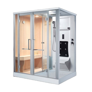 Red Cedar Wet Dry Indoor Douche Sauna Kabin Pancuran Mewah Besar dengan Ruang Sauna Uap 6 Orang - Product Image 2