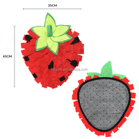 Tapis de renifflement pour chien en forme de fraise, jouet de distribution lente pour le travail olfactif des animaux de compagnie