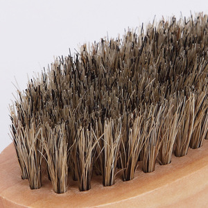 Pinceau à raser ovale en poils de cheval, portable, pour l'entretien de la barbe et de la moustache - Product Image 2