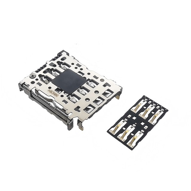 Nano-SIM Card Holder 12 Pin Dual-Layer Dual-Sided SMT Type 2.60mm Height SIM Card Socket Connector for Mobile Devices