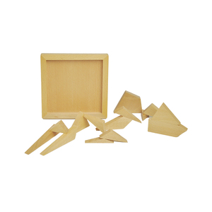 Chất lượng cao Montessori đồ chơi trẻ em bằng gỗ Tangram đồ chơi câu đố hình dạng tự nhiên phẳng ghép hình khối 14 cái tùy chỉnh 3D Tangram - Product Image 4