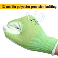 Gants de travail XINGYU en polyester 13 jauges avec revêtement PU, paume et doigts à adhérence lisse, pour la sécurité dans l'industrie manufacturière