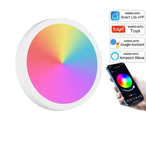 Đèn <span class=keywords><strong>Panel</strong></span> Trần Thông Minh Wifi Tuya Siêu Mỏng Hình Tròn Vuông Nhiều Màu <span class=keywords><strong>RGB</strong></span> 9w <span class=keywords><strong>12w</strong></span> 18w 24w - Product Image 1