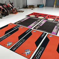 Tapis de moto de taille classique haut de gamme, tapis de sol moto personnalisé avec logo pour l'affichage en showroom et la décoration de magasin de motos classiques