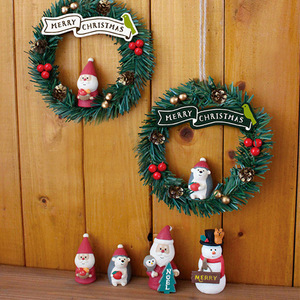 Christmas Resin Animal Figurines Dolls Indoor Decorations Desktop <b>Car</b> <b>Ornaments</b> Matte Finish DY1786 - Product Image 3