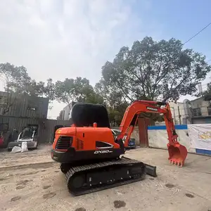 6 Ton digunakan mesin penggali Doosan, dx60 dx55 mesin konstruksi Doosan ekskavator di Shanghai Tiongkok