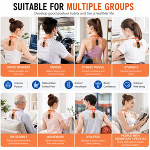 Correcteur de posture intelligent pour le dos, dispositif invisible de correction de la posture assise, ceinture d'entraînement orthopédique avec rappel en temps réel pour adultes et enfants souffrant de cyphose - Product Image 3