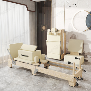 Équipement de gym à domicile, machine commerciale pliable, Reformer de yoga en bois de chêne, lit en bois de caoutchouc - Product Image 3