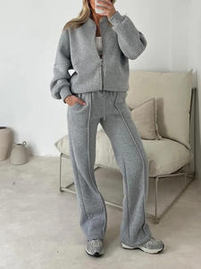 PASUXI Set <span class=keywords><strong>Streetwear</strong></span> Personalizzati da <span class=keywords><strong>Donna</strong></span> Felpa con Cappuccio e Zip e Pantaloni della Tuta Completo Due Pezzi <span class=keywords><strong>Abbigliamento</strong></span> <span class=keywords><strong>Donna</strong></span> Set da Allenamento Completo Sportivo - Product Image 5