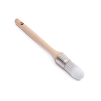 Brosse ronde longue à manche en bois personnalisé