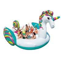 Vente en gros 1moq 5.9m 10 personnes Grand flotteur gonflable pour piscine licorne