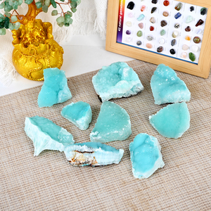 Espécimen Mineral de Cristal Natural de Alta Calidad, Geoda de Aragonita Azul Cruda para Decoración - Product Image 6