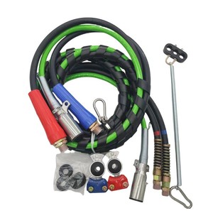 Kit de tuyau d'air de frein de camion, connecteur à 3 voies avec coupleurs et raccords pour la réparation et le remplacement du système de freinage de remorque - Product Image 4