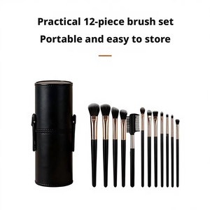 Beauty Tools 12 Piece <strong>Set</strong> of Soft - Hair Eye <strong>Makeup</strong> Eyeshadow Brushes, with PU Storage Bucket, Portable - Product Image 3